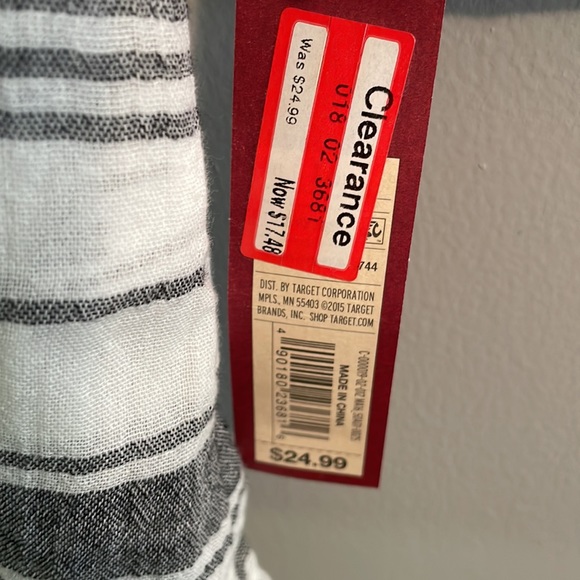 NWT Merona Striped Lightweight Spring Tunic with tassel tie - Picture 4 of 5